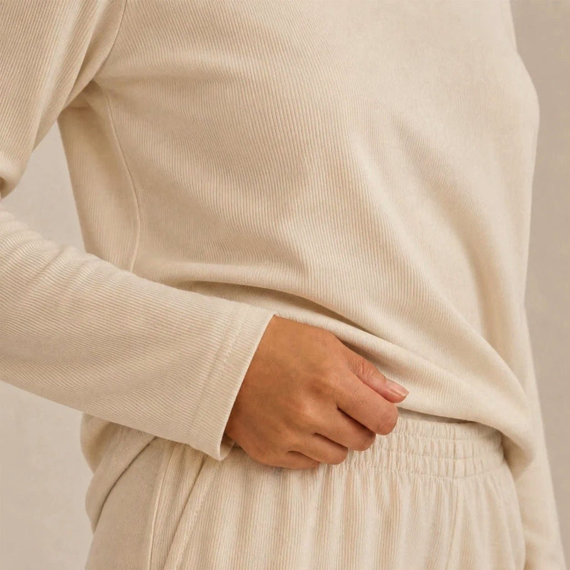 Organic Cotton Long Sleeve Top - Cotton and Sand