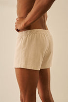 100% Organic Cotton Men's Boxer Short - Cotton and Sand