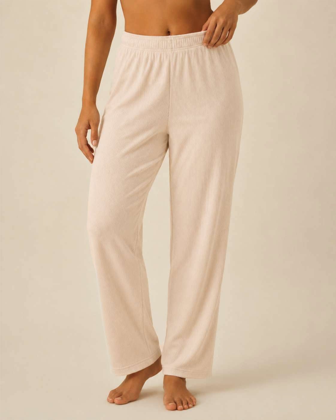 Cotton–Kapok Lounge Pants - Cotton and Sand