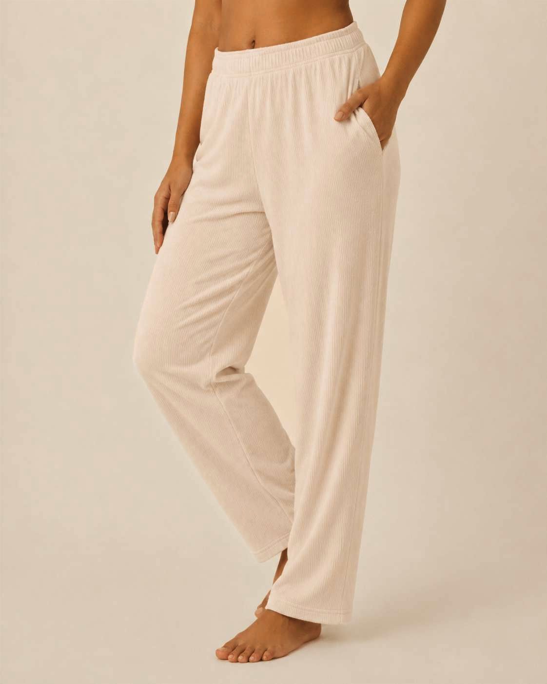 Cotton–Kapok Lounge Pants - Cotton and Sand