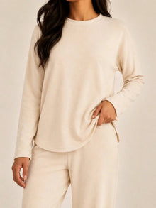 Organic Cotton Long Sleeve Top - Cotton and Sand